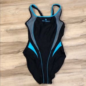 Athletic black swimsuit